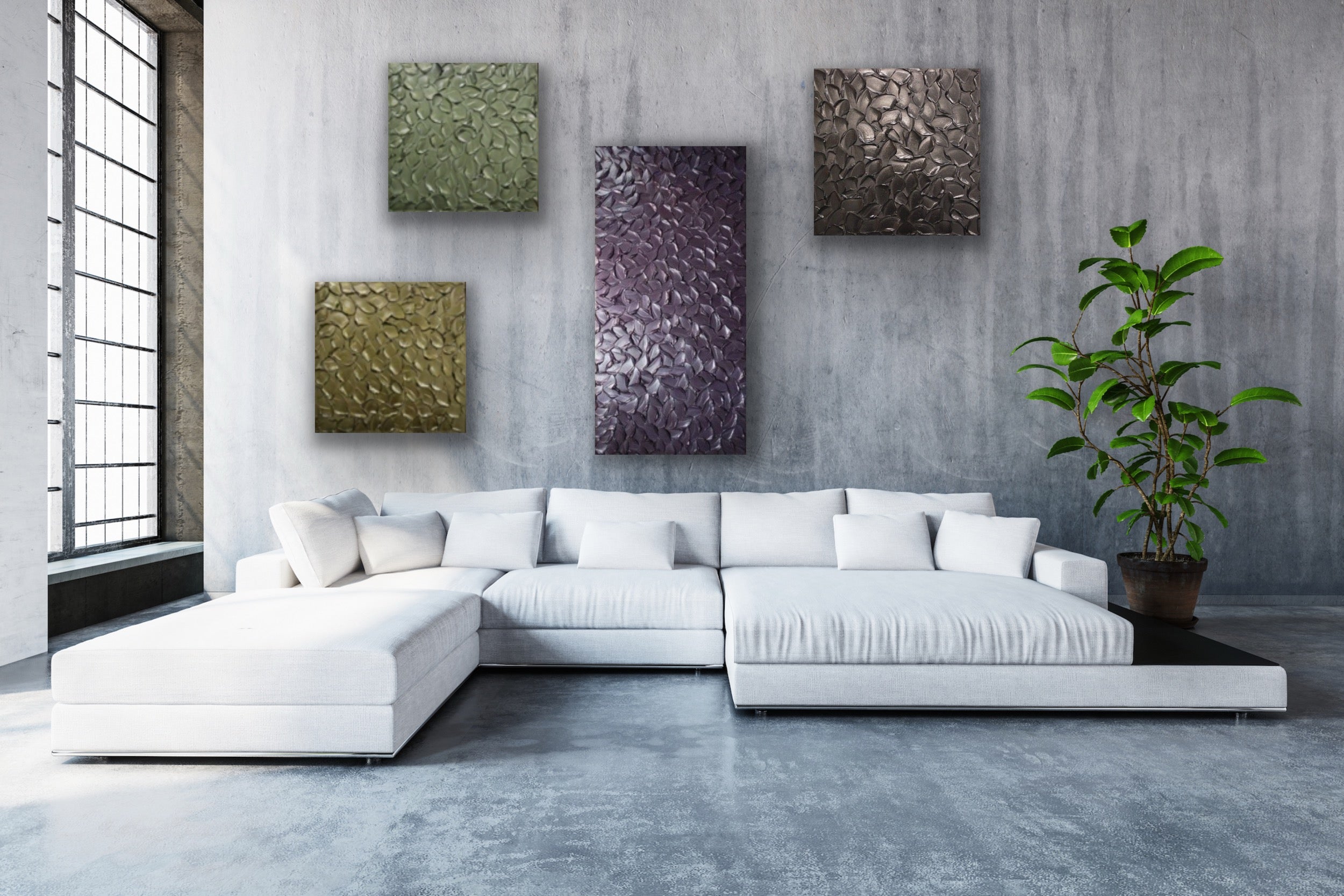 Bronze Abstract Minimalist ORIGINAL Metallic Textured Painting palette knife Impasto, Abstract Wall Art -MADE2ORDER-Mix & match