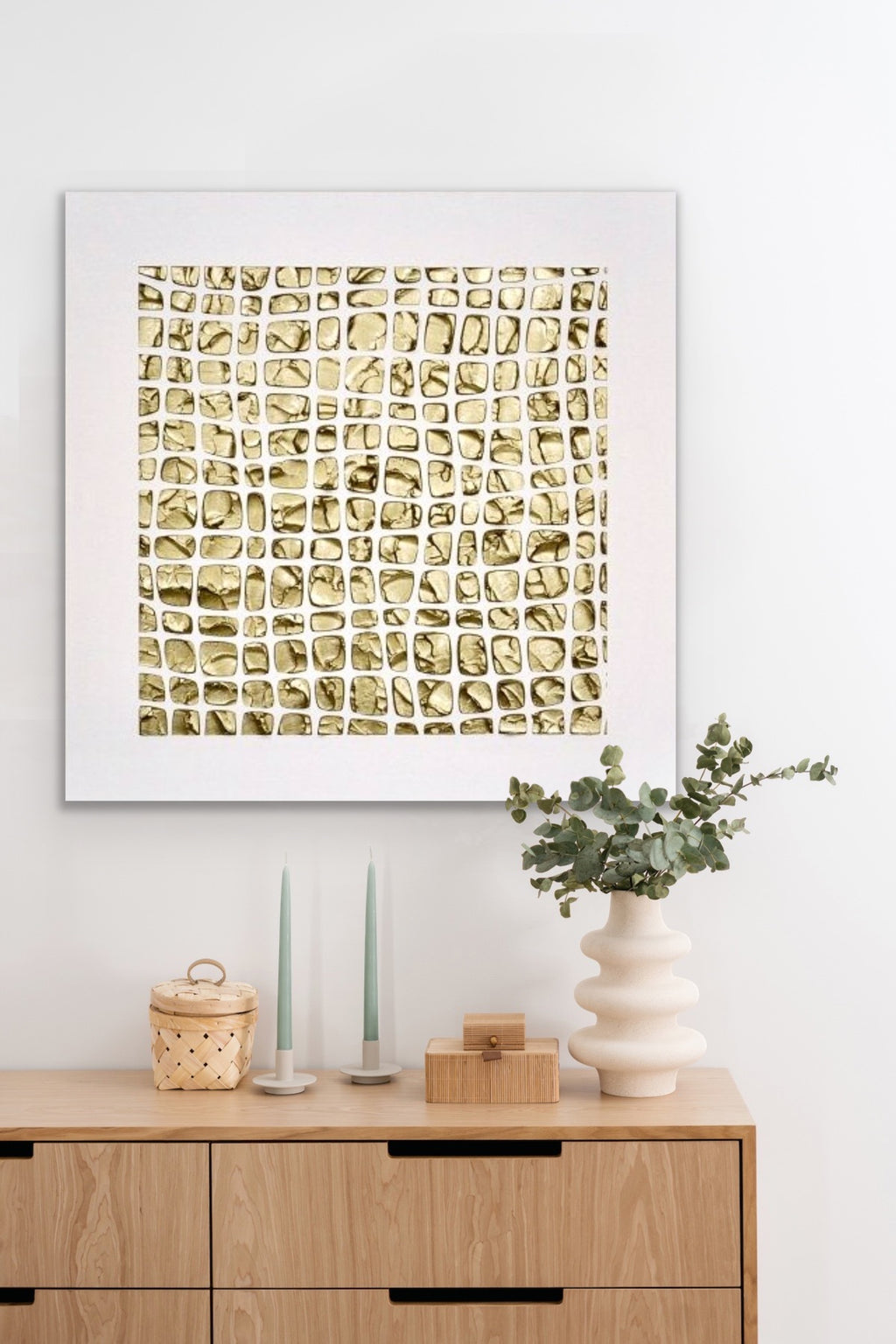 White and Gold Abstract Minimalist ORIGINAL Textured Painting palette knife Impasto, Abstract Wall Art -MADE2ORDER (Copy)