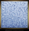 Periwinkle Blue Abstract Minimalist ORIGINAL Metallic Textured Painting palette knife Impasto, Abstract Wall Art -MADE2ORDER-Mix & match