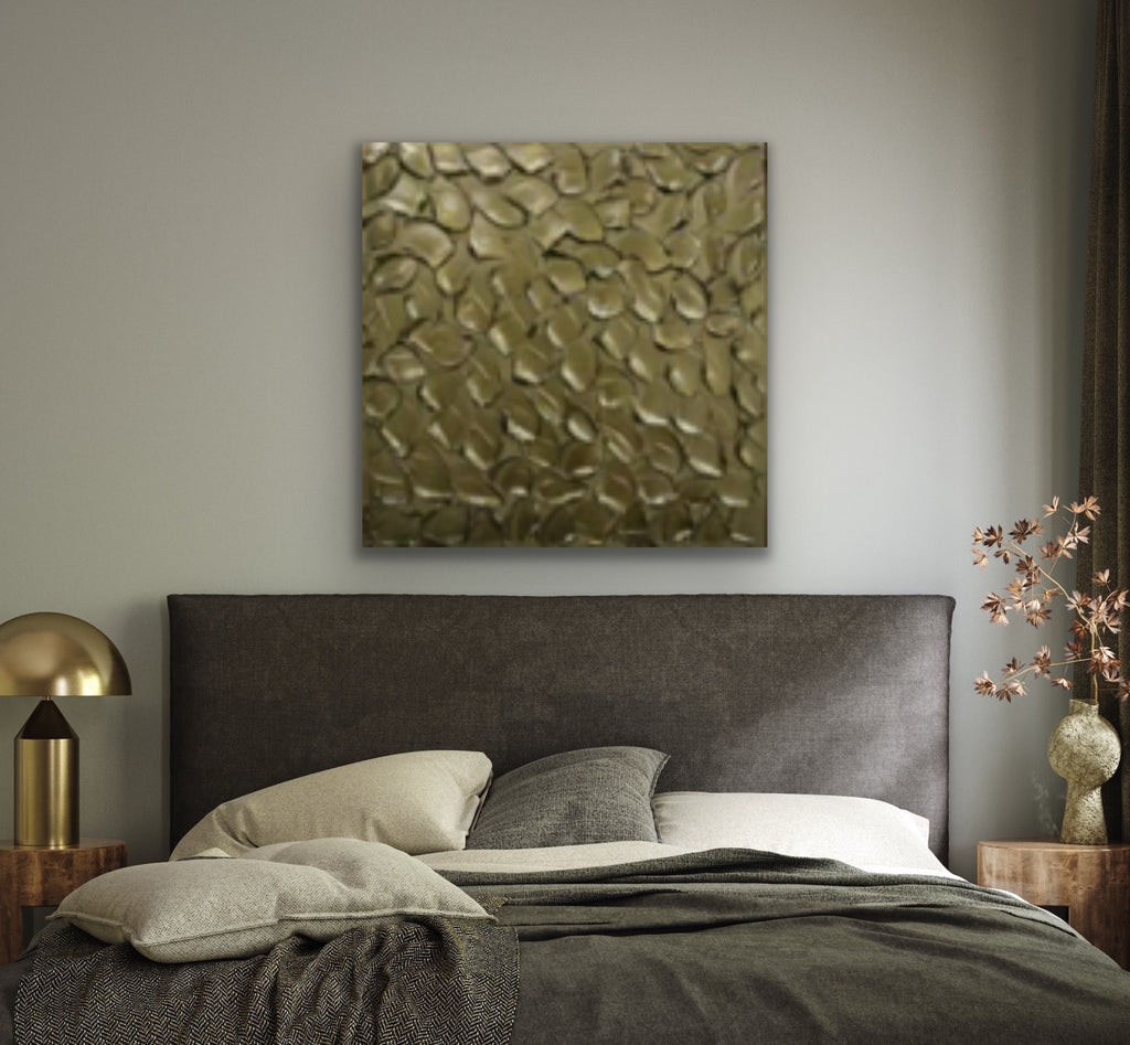 Bronze Abstract Minimalist ORIGINAL Metallic Textured Painting palette knife Impasto, Abstract Wall Art -MADE2ORDER-Mix & match