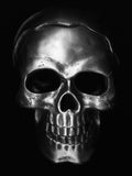 Silver skull on black, Original Photography, Gothic Halloween Wall art home decor, Stretched Canvas, Fine Art Giclee PRINT, Small-X large