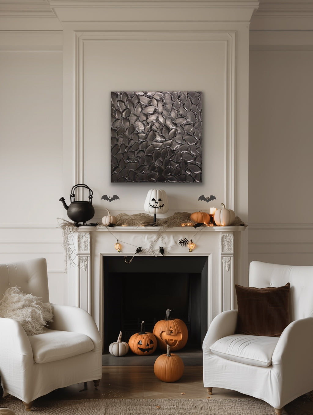 Black Pearl Abstract Minimalist ORIGINAL Textured Painting palette knife Impasto, Abstract Wall Art -MADE2ORDER-Mix & match
