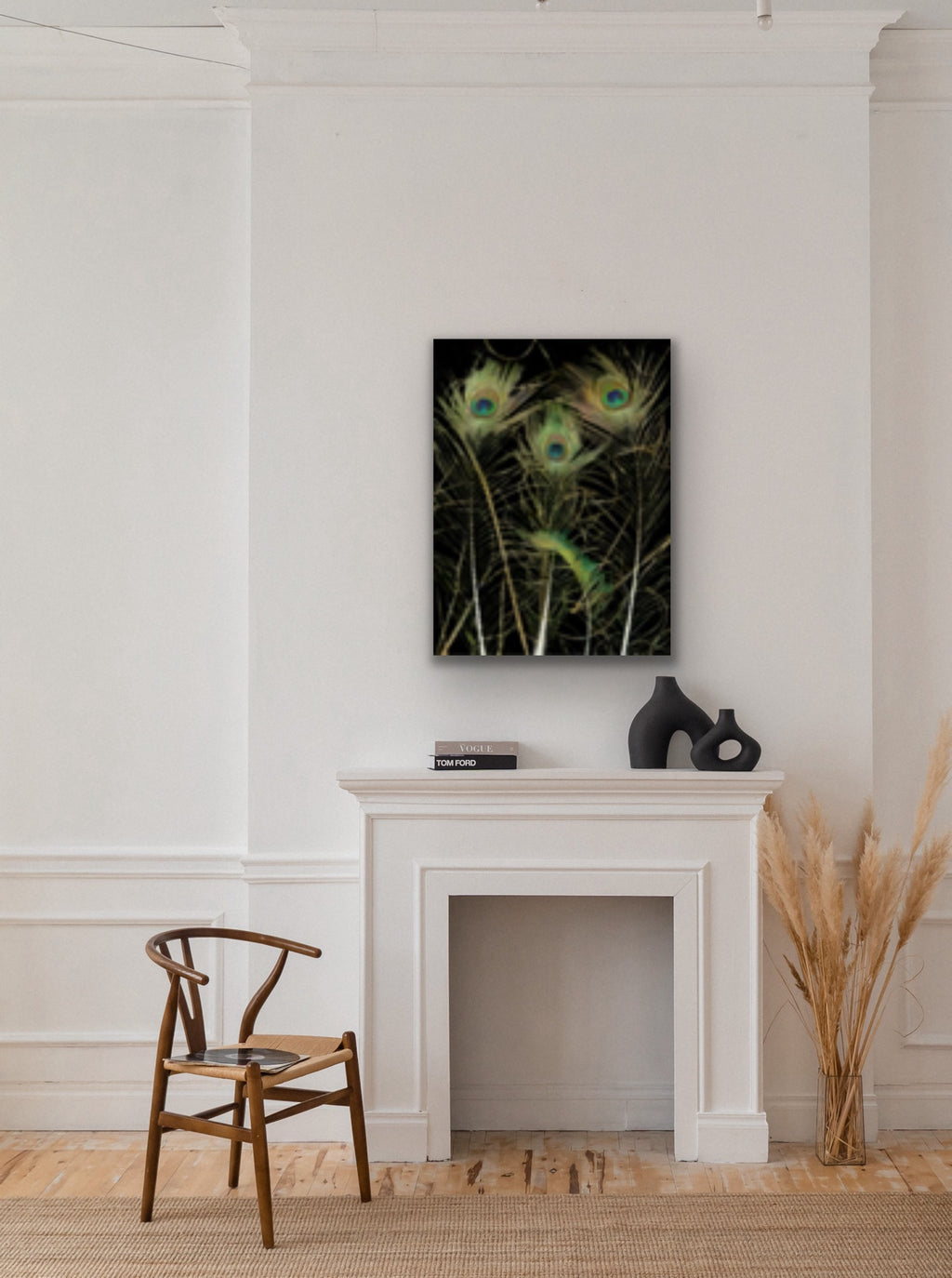 Peacock feathers, Original Photography, Wall art decor, Stretched Canvas, Fine Art Giclee PRINT, Small-X large, Susanna Shap