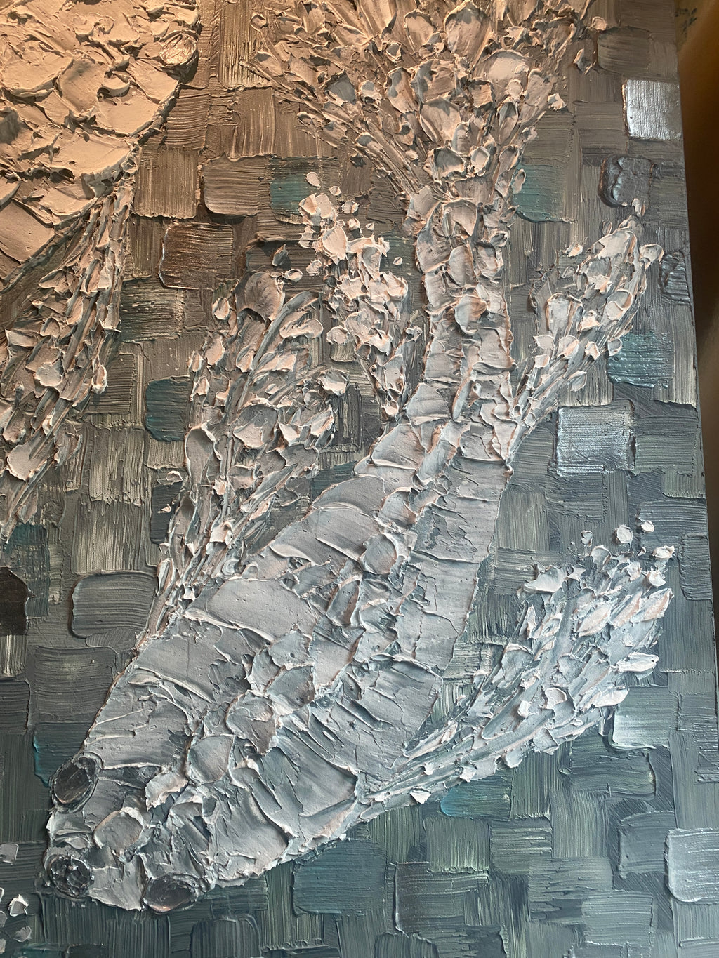 Made2order 36x36” koi fish painting- remaining balance on completed commission art- reserved for Jamie