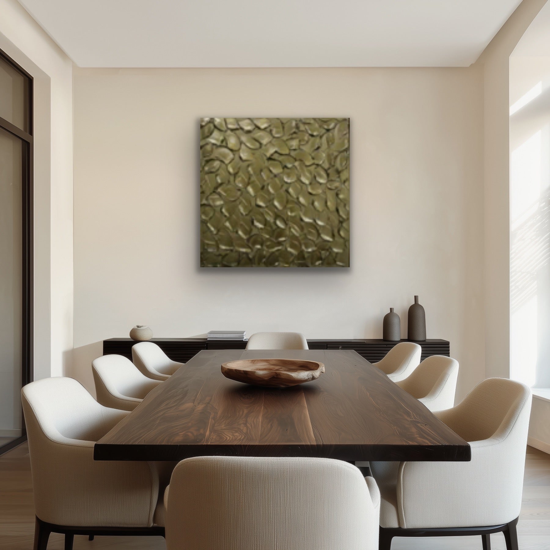 Bronze Abstract Minimalist ORIGINAL Metallic Textured Painting palette knife Impasto, Abstract Wall Art -MADE2ORDER-Mix & match