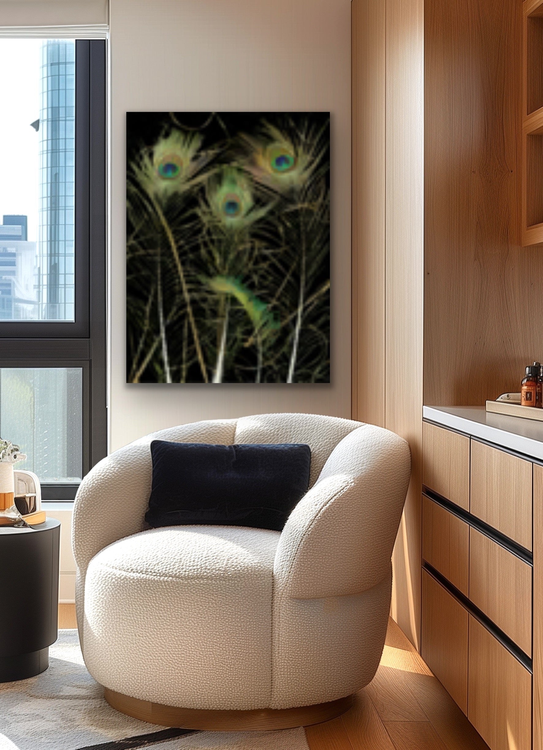 Peacock feathers, Original Photography, Wall art decor, Stretched Canvas, Fine Art Giclee PRINT, Small-X large, Susanna Shap