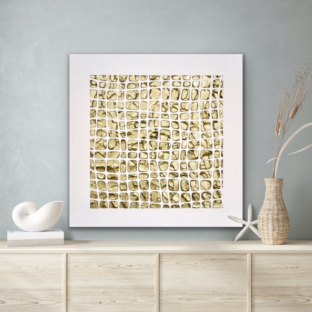 White and Gold Abstract Minimalist ORIGINAL Textured Painting palette knife Impasto, Abstract Wall Art -MADE2ORDER (Copy)