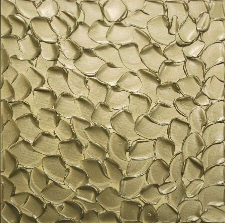 Pale Gold Abstract Minimalist ORIGINAL Metallic Textured Painting palette knife Impasto, Abstract Wall Art -MADE2ORDER-Mix & match