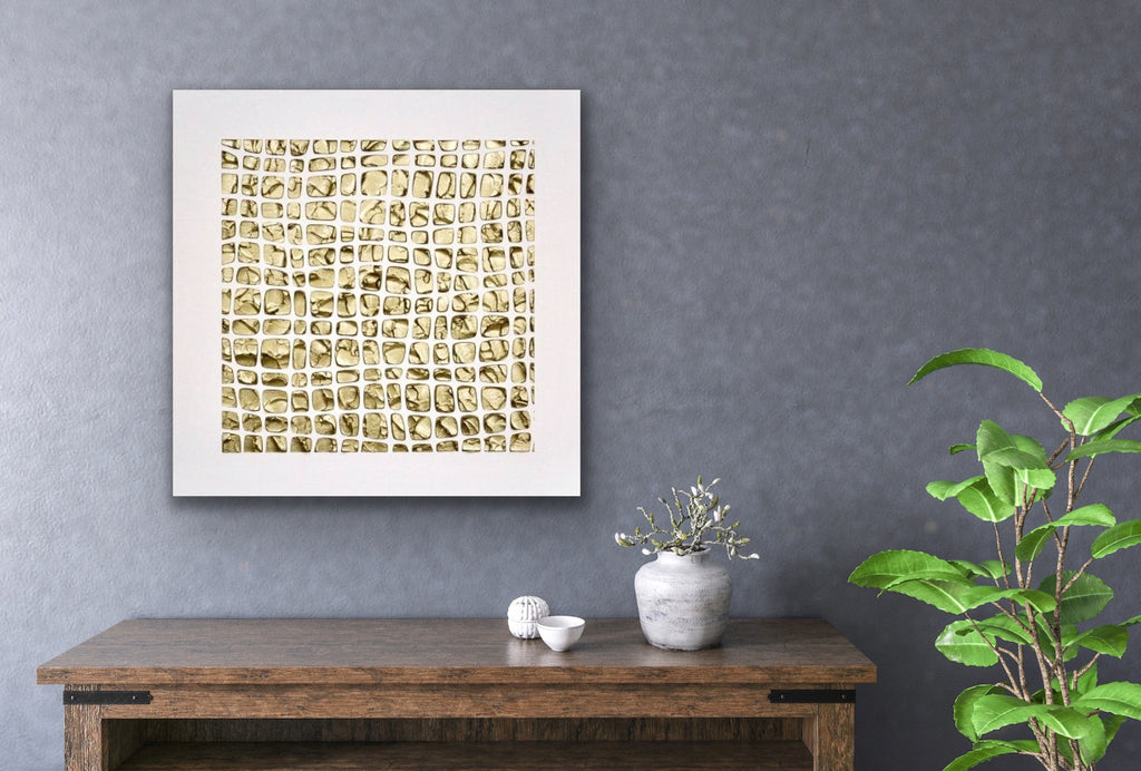 White and Gold Abstract Minimalist ORIGINAL Textured Painting palette knife Impasto, Abstract Wall Art -MADE2ORDER (Copy)