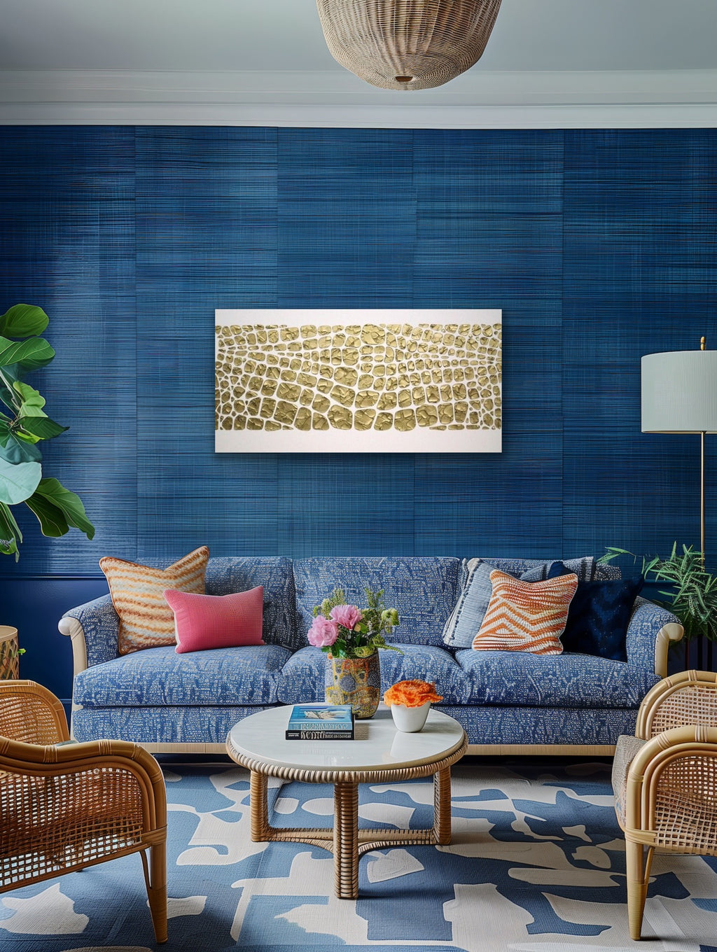 Original white and gold Textured Large Abstract Art MADE2ORDER Mosaic Painting (48”x24”)