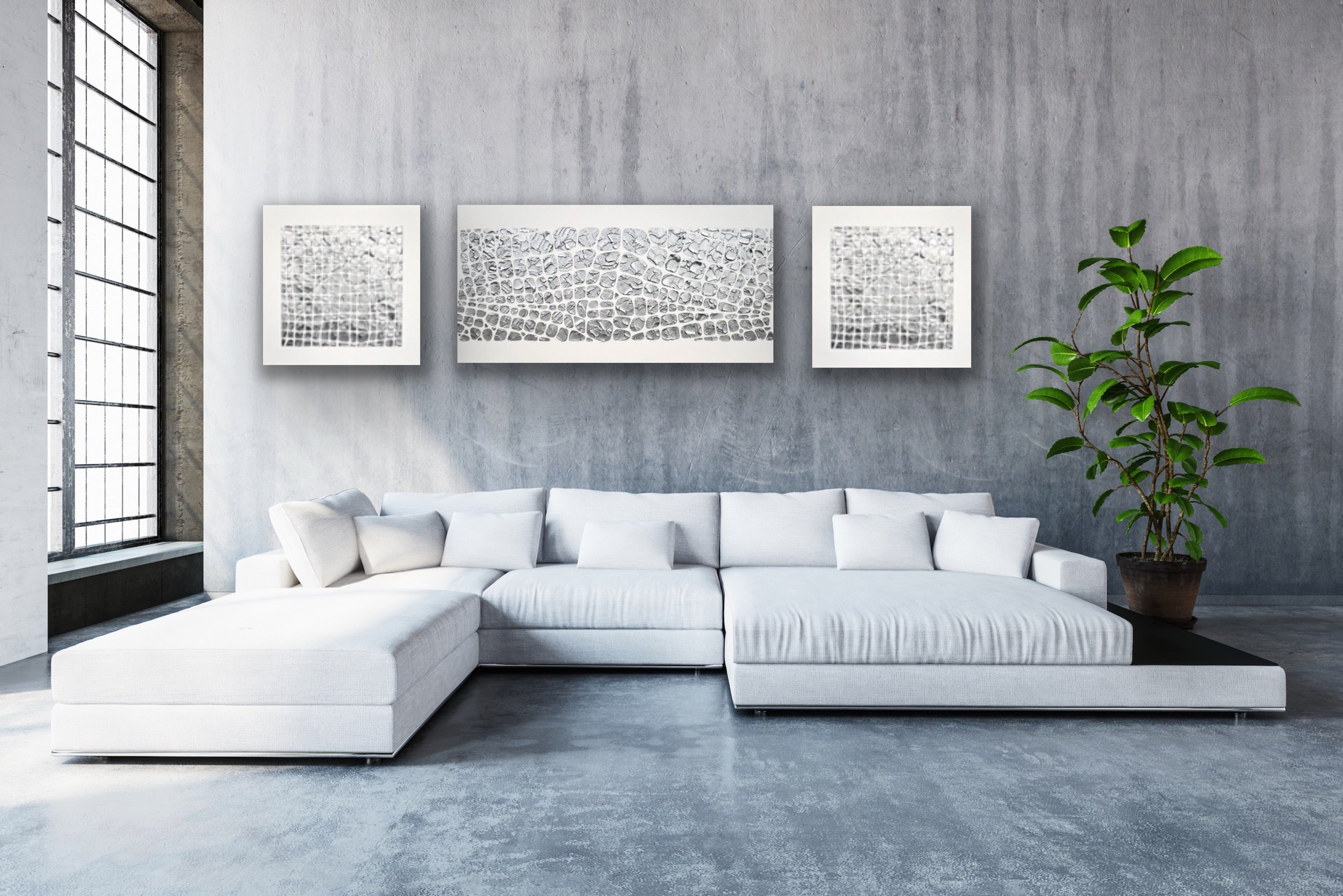 White and Silver Abstract Minimalist ORIGINAL Textured Painting palette knife Impasto, Abstract Wall Art -MADE2ORDER