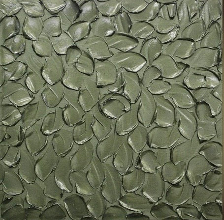 Green Grey Abstract Minimalist ORIGINAL Metallic Textured Painting palette knife Impasto, Abstract Wall Art -MADE2ORDER-Mix & match