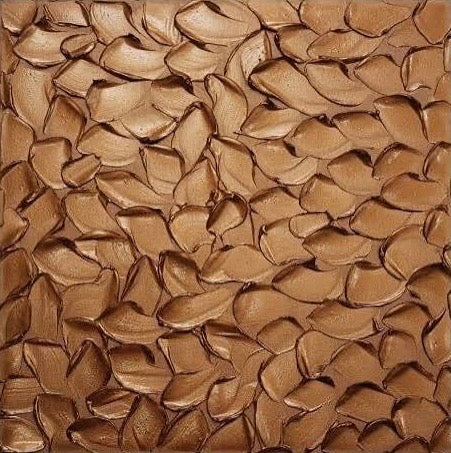 Copper Abstract Minimalist ORIGINAL Metallic Textured Painting palette knife Impasto, Abstract Wall Art -MADE2ORDER-Mix & match
