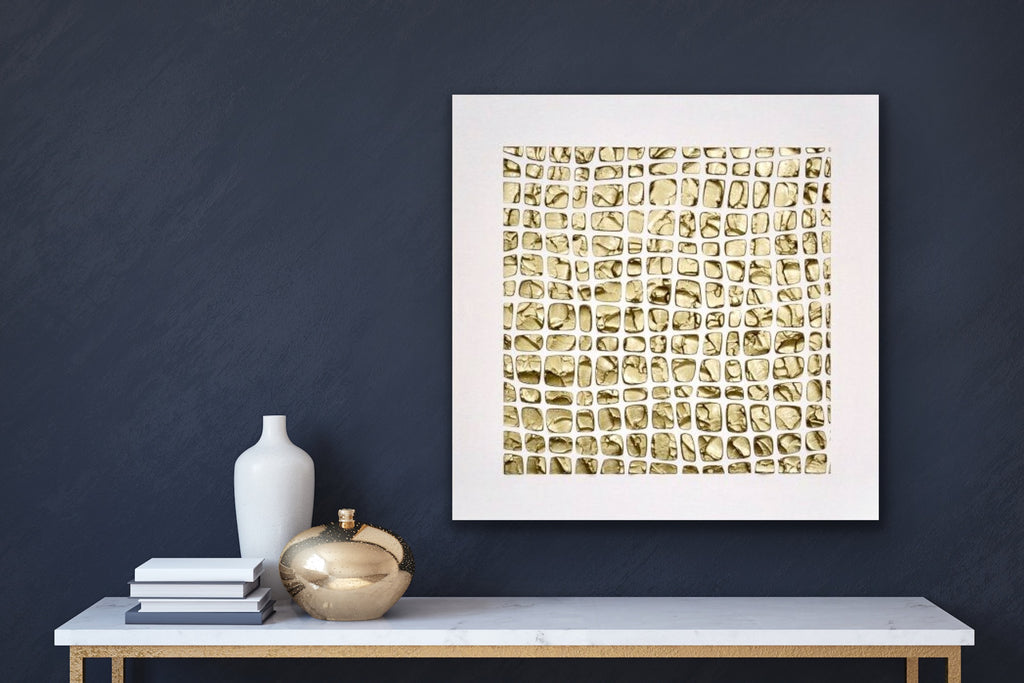 White and Gold Abstract Minimalist ORIGINAL Textured Painting palette knife Impasto, Abstract Wall Art -MADE2ORDER (Copy)