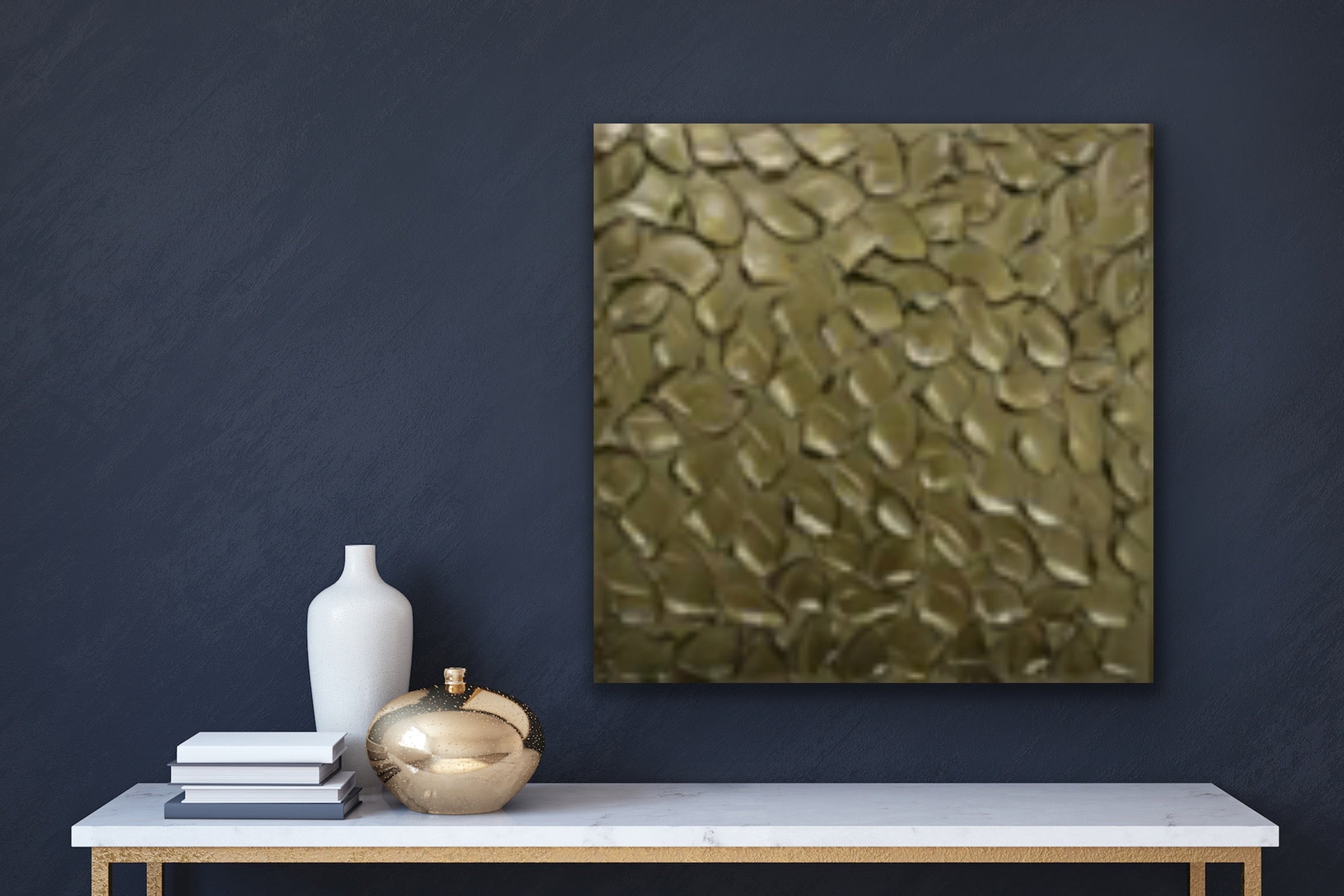 Bronze Abstract Minimalist ORIGINAL Metallic Textured Painting palette knife Impasto, Abstract Wall Art -MADE2ORDER-Mix & match