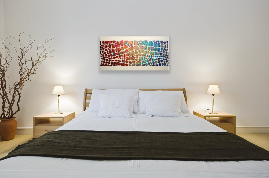 “Stained Glass” Colorful Abstract Original Palette knife Impasto Textured Large Wall Art MADE2ORDER Geometric Mosaic Painting Black and MultiColor