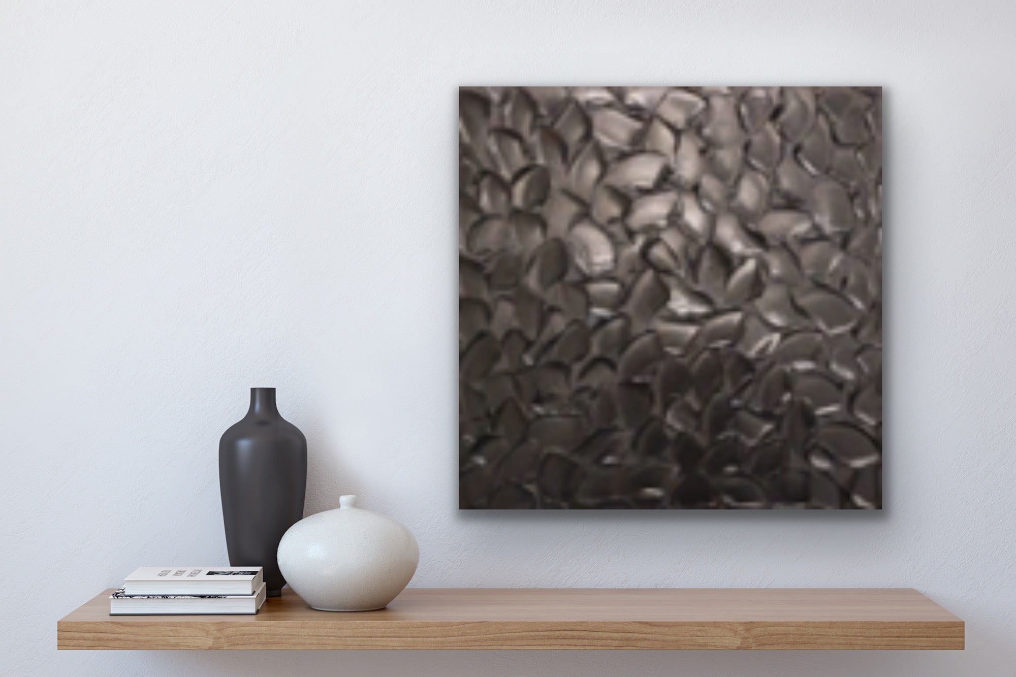 Black Pearl Abstract Minimalist ORIGINAL Textured Painting palette knife Impasto, Abstract Wall Art -MADE2ORDER-Mix & match