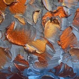 Original Copper Foliage Birch trees aspen Landscape Modern Abstract Impasto Textured painting palette knife art by susanna shap (MADE2ORDER)