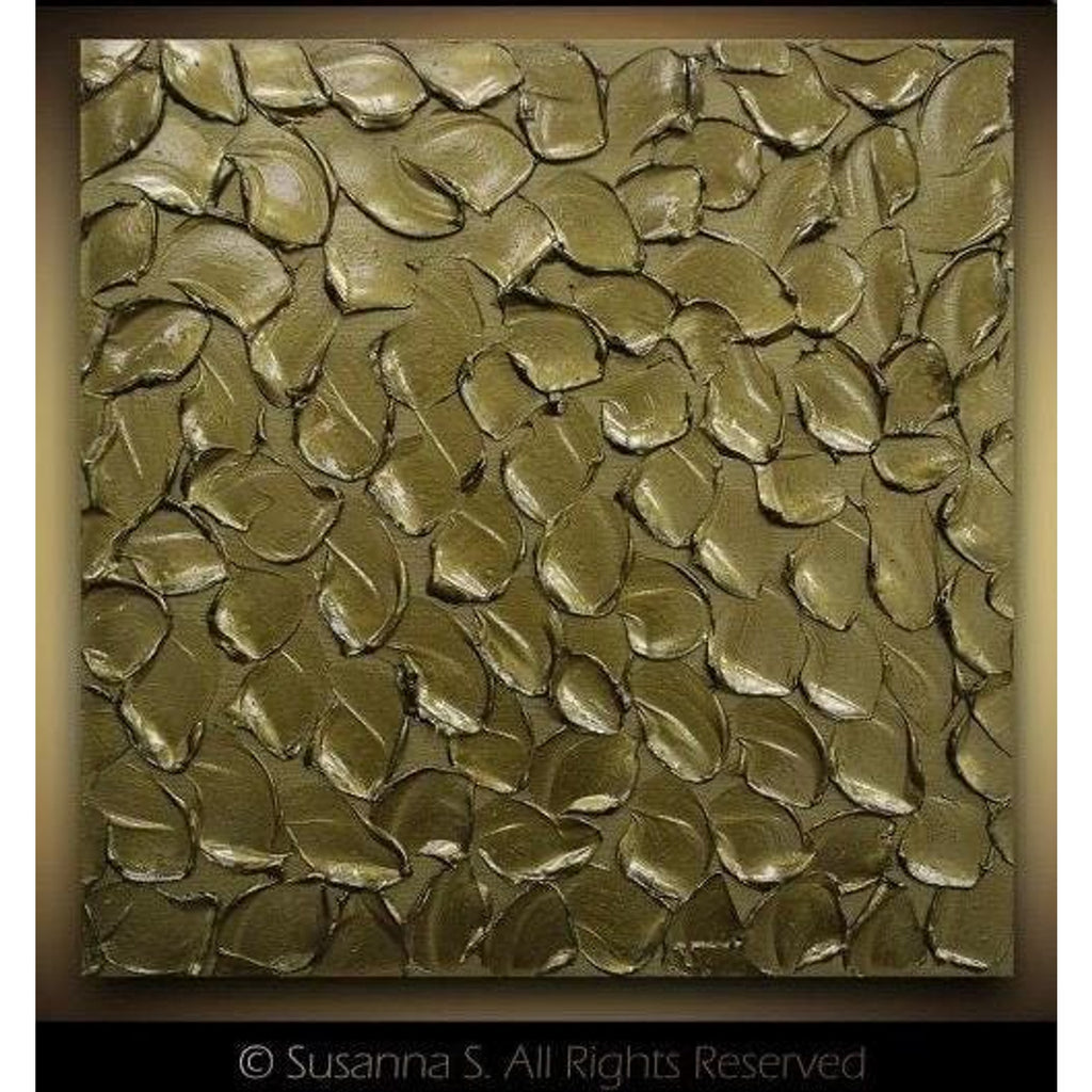 ORIGINAL Textured Silver Painting Abstract , Impasto Art on Canvas, 20x20 Susanna Shap