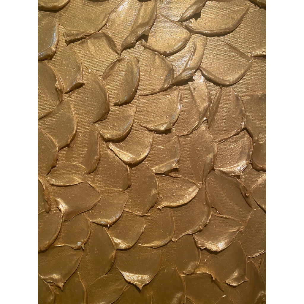 ORIGINAL Gold Painting Abstract : Textured Impasto Art, 20x20" by Susanna Shap