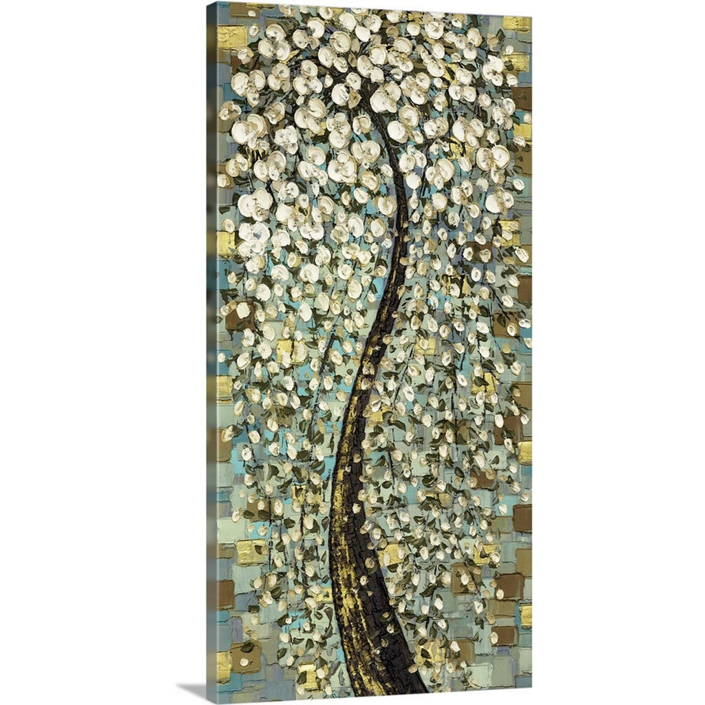Tree Art Large Wall Art cherry blossom snowfountain tall vertical PRINT -Susanna