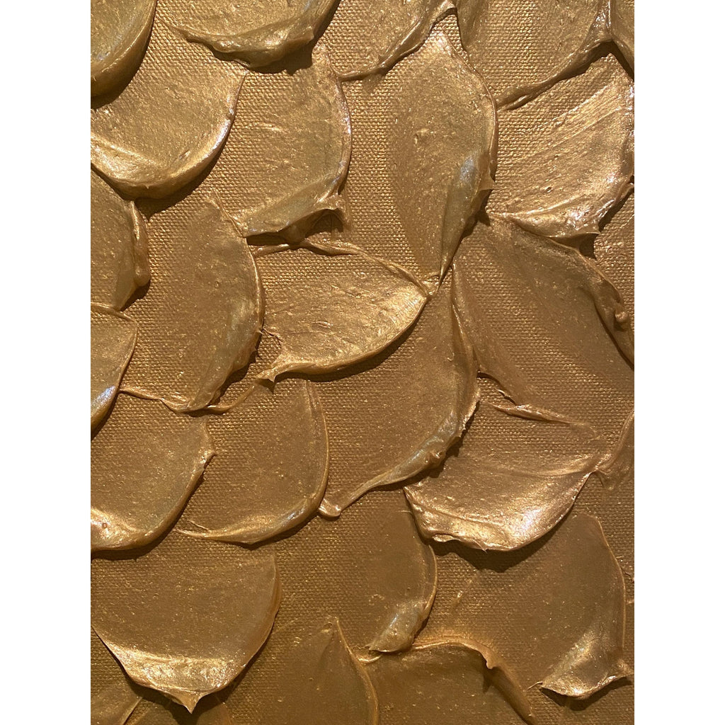 ORIGINAL Gold Painting Abstract : Textured Impasto Art, 20x20" by Susanna Shap