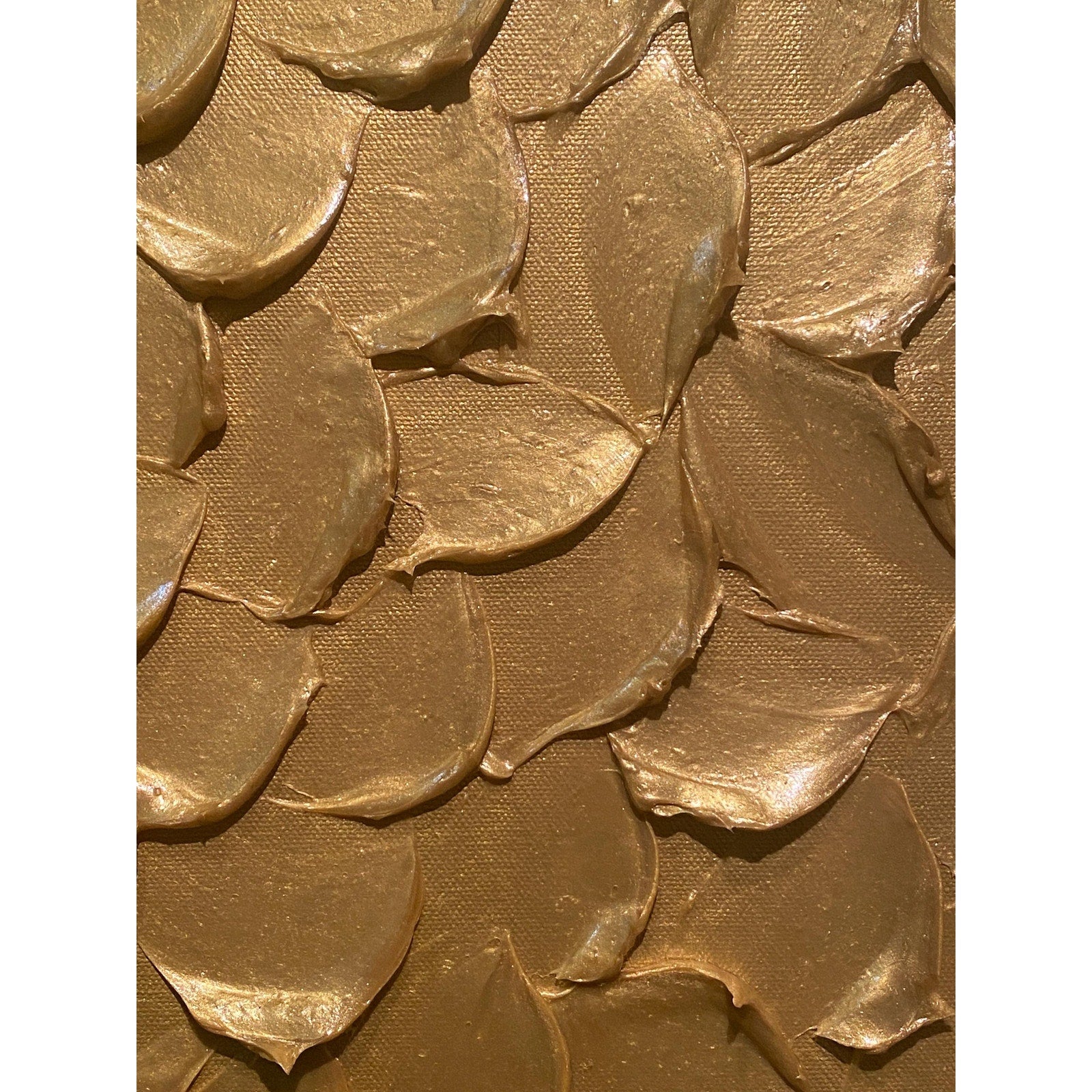 ORIGINAL Gold Painting Abstract : Textured Impasto Art, 20x20" by Susanna Shap