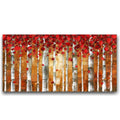 Red & Brown Birch Trees Landscape Abstract Wall Art, Fine Art Giclee PRINT On Stretched Canvas-Small to Oversized, by Susanna Shap