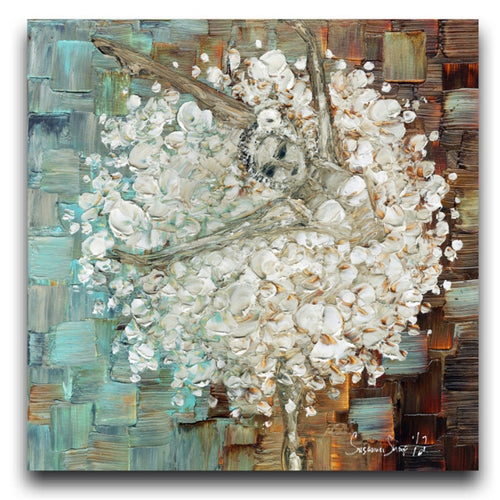 ballerina Wall Art Abstract canvas PRINT blue And brown -Susanna Shap