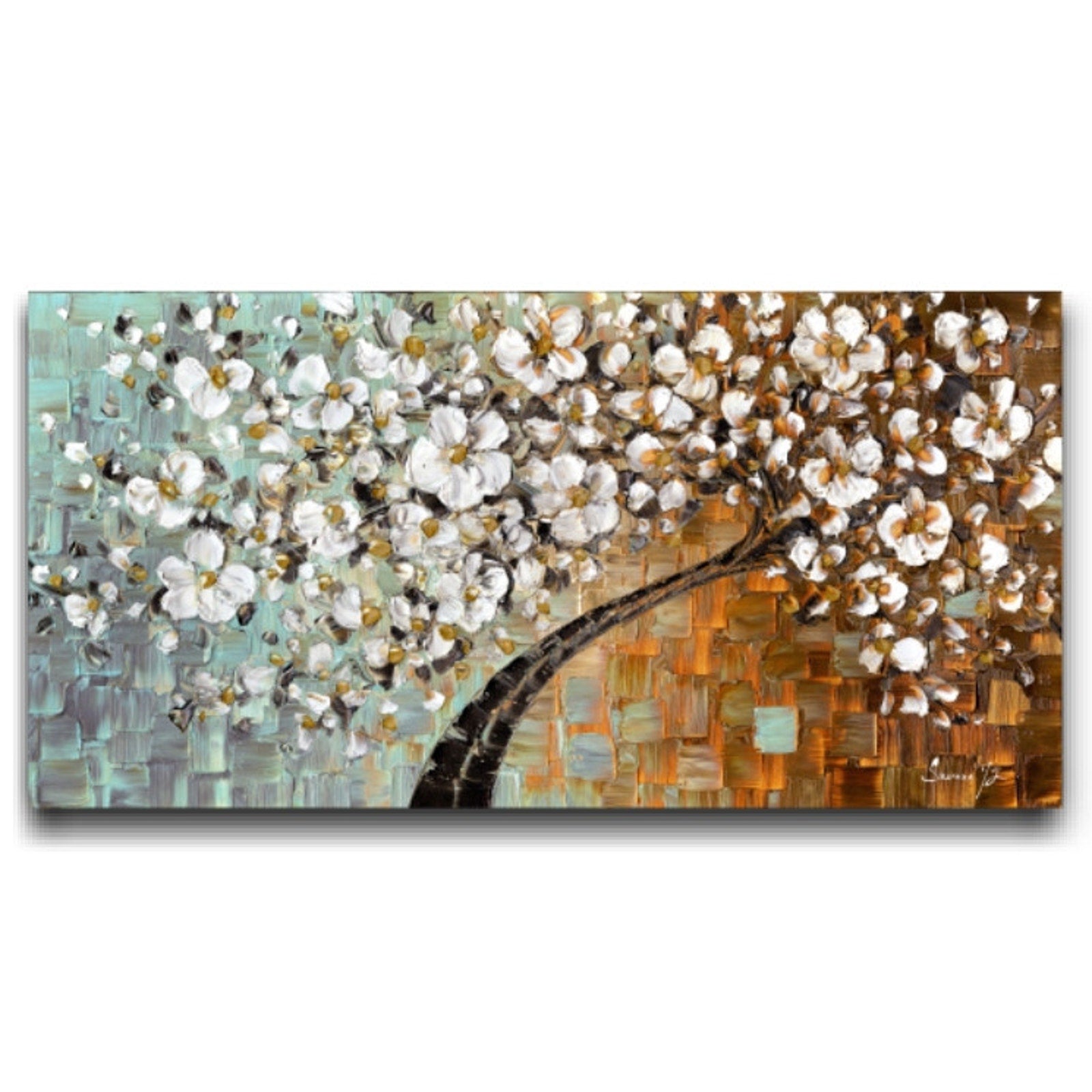 Tree art Large Abstract Wall Art Canvas PRINT White cherry blossom -Susanna Shap