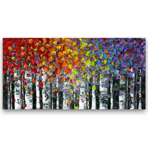 birch trees Landscape Art Abstract Wall Art Canvas PRINT by Susanna Shap