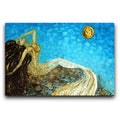 Mermaid Art, Ocean Seascape Fine art Gicleee PRINT Abstract Impressionist Wall Art on canvas  by Susanna Shap