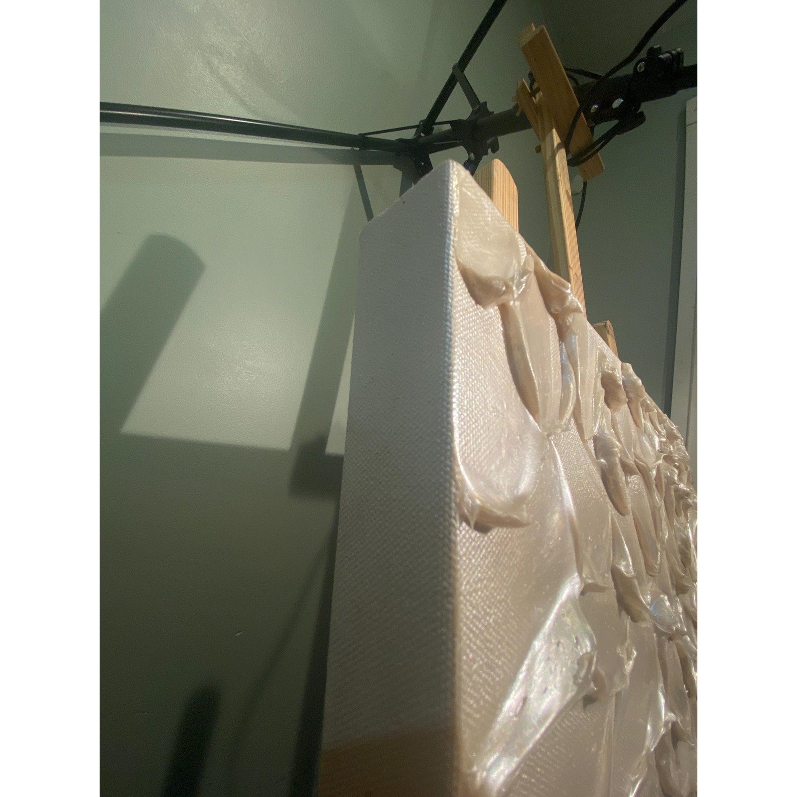 ORIGINAL Pearl White Painting Textured Impasto , Minimalist Abstract Wall Art -made2order