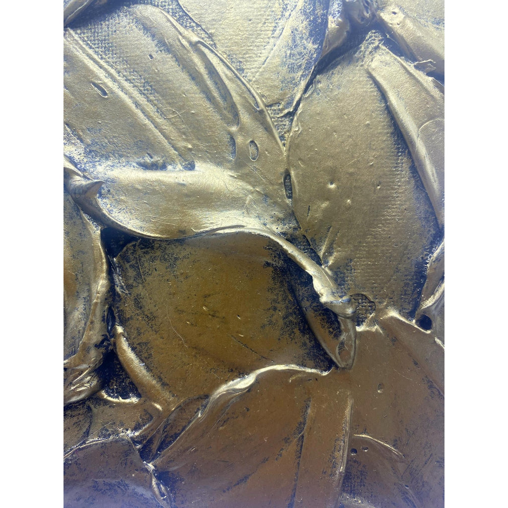 Original bronze gold large textured abstract painting palette knife impasto art by susanna shap (MADE2ORDER)