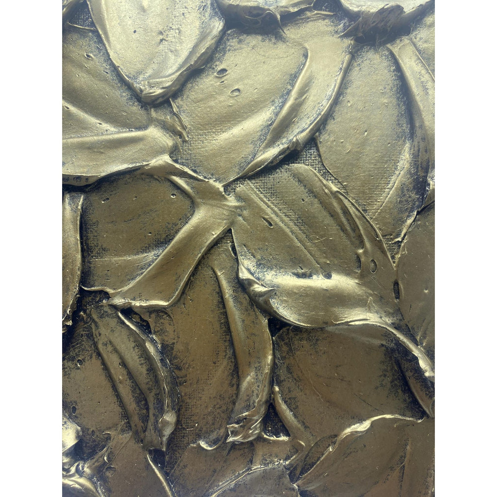 Original bronze gold large textured abstract painting palette knife impasto art by susanna shap (MADE2ORDER)