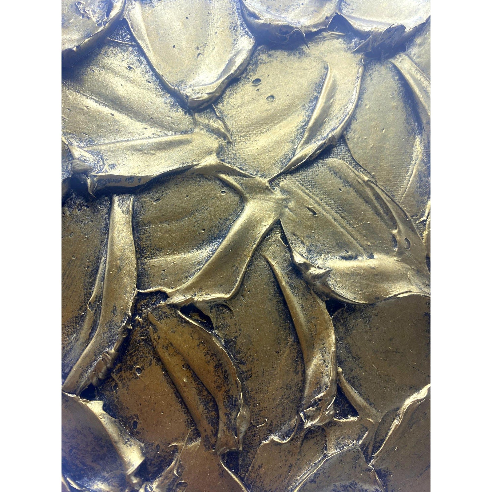 Original bronze gold large textured abstract painting palette knife impasto art by susanna shap (MADE2ORDER)