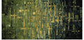 Olive green Abstract Wall Art Panoramic, Fine Art Giclee PRINT on canvas -Susanna Shap